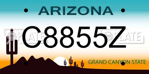 C8855Z Arizona License Plate