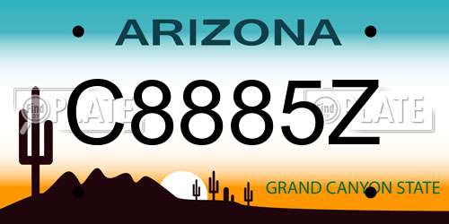 C8885Z Arizona License Plate