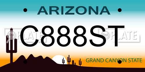 C888ST Arizona License Plate
