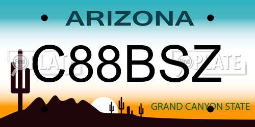 C88BSZ Arizona License Plate