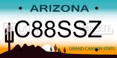 C88SSZ Arizona License Plate