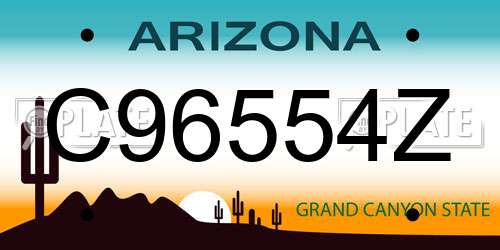 C96554Z Arizona License Plate