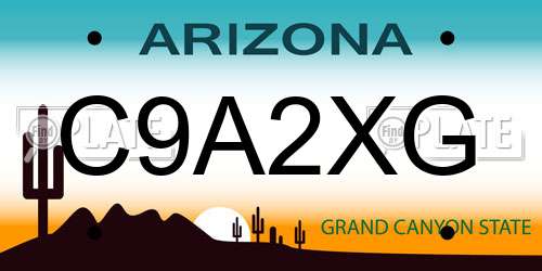 C9A2XG Arizona License Plate