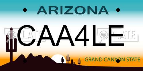 CAA4LE Arizona License Plate