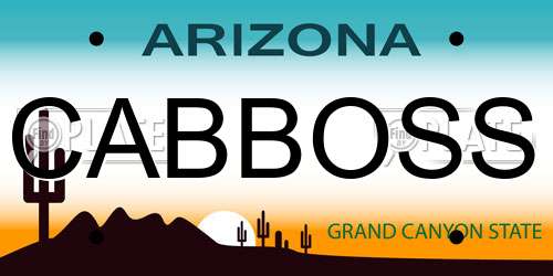 CABBOSS Arizona License Plate
