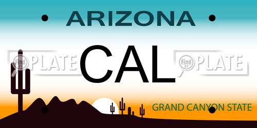 CAL Arizona License Plate