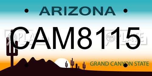 CAM8115 Arizona License Plate