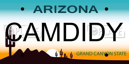 CAMDIDY Arizona License Plate