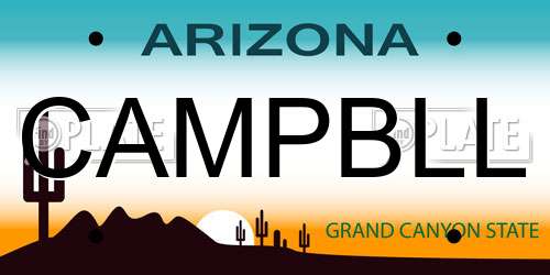CAMPBLL Arizona License Plate