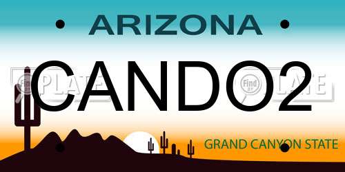 CANDO2 Arizona License Plate
