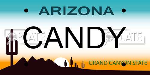 CANDY Arizona License Plate