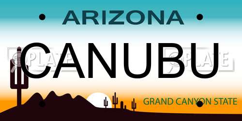 CANUBU Arizona License Plate
