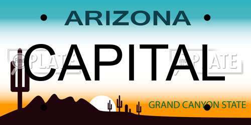 CAPITAL Arizona License Plate