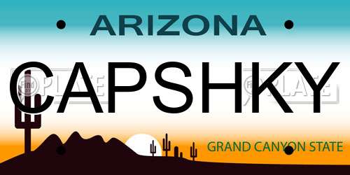 CAPSHKY Arizona License Plate
