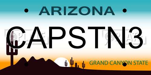 CAPSTN3 Arizona License Plate