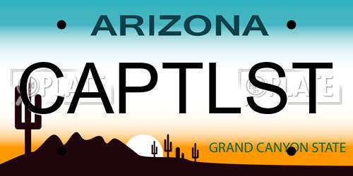 CAPTLST Arizona License Plate