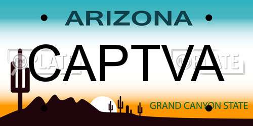 CAPTVA Arizona License Plate