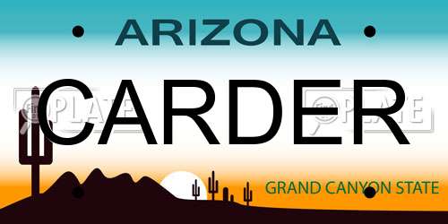 CARDER Arizona License Plate