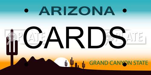 CARDS Arizona License Plate