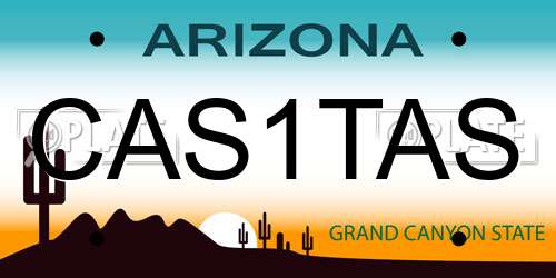 CAS1TAS Arizona License Plate