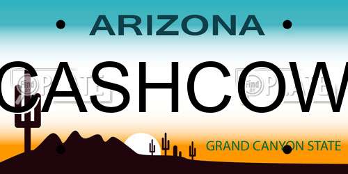 CASHCOW Arizona License Plate