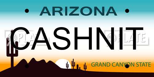 CASHNIT Arizona License Plate