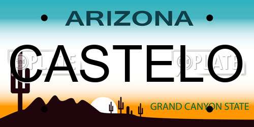 CASTELO Arizona License Plate