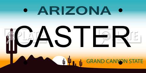 CASTER Arizona License Plate