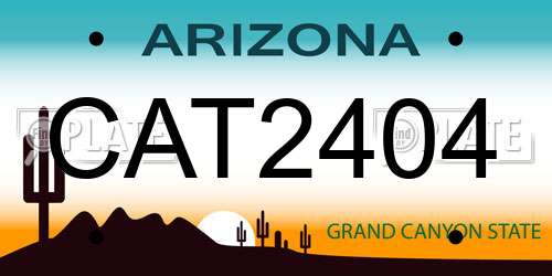 CAT2404 Arizona License Plate
