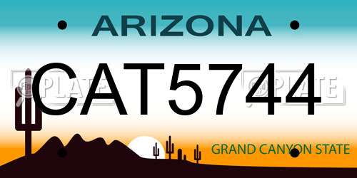 CAT5744 Arizona License Plate