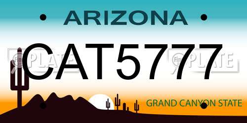 CAT5777 Arizona License Plate