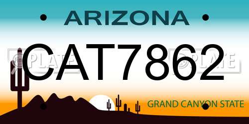 CAT7862 Arizona License Plate