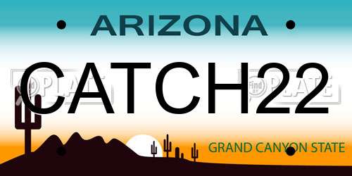CATCH22 Arizona License Plate