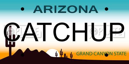 CATCHUP Arizona License Plate