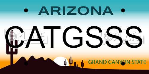 CATGSSS Arizona License Plate
