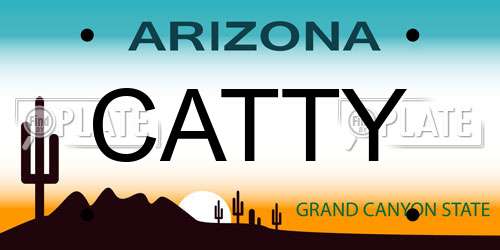 CATTY Arizona License Plate