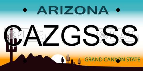 CAZGSSS Arizona License Plate