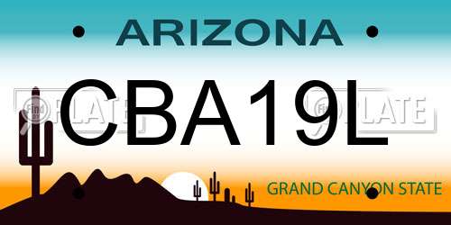 CBA19L Arizona License Plate