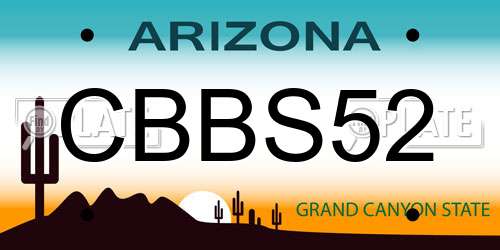 CBBS52 Arizona License Plate