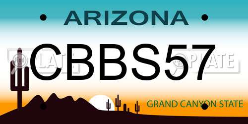 CBBS57 Arizona License Plate