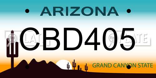 CBD405 Arizona License Plate