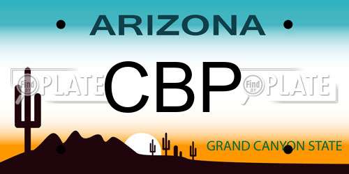 CBP Arizona License Plate