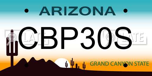 CBP30S Arizona License Plate