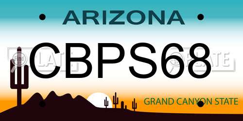 CBPS68 Arizona License Plate