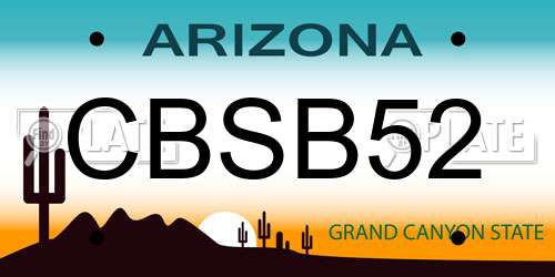 CBSB52 Arizona License Plate