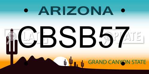 CBSB57 Arizona License Plate