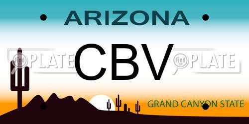 CBV Arizona License Plate