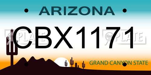 CBX1171 Arizona License Plate