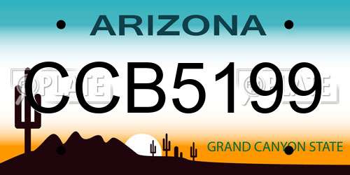 CCB5199 Arizona License Plate