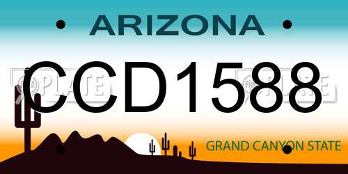CCD1588 Arizona License Plate